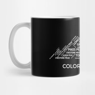 Colorado 14er Four Ner Mountains White Mug